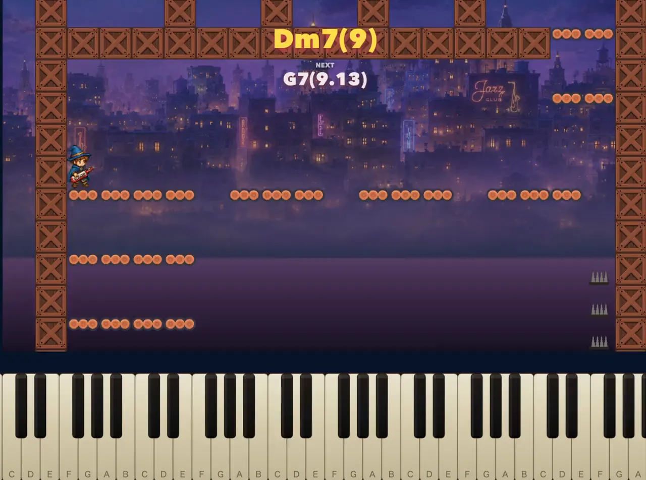 Jazzify Survival mode gameplay screen